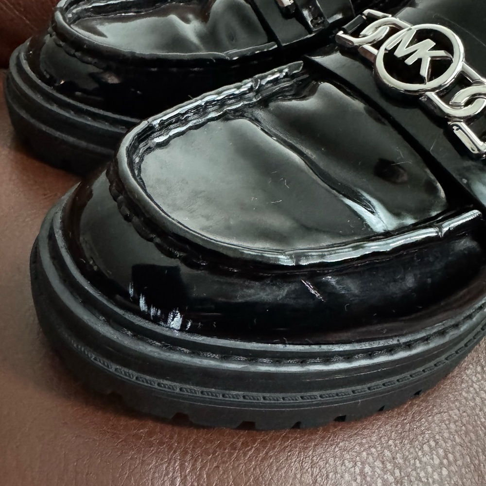 Michael Kors Black Patent Loafers - Picture 5 of 12